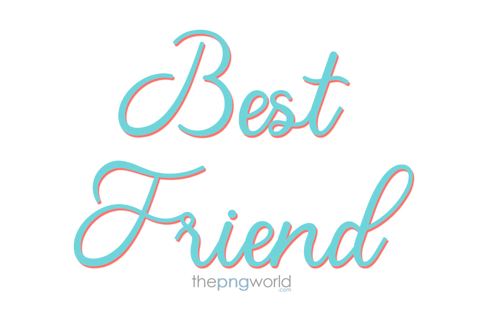 Blue Best Friend Text with Orange Shadow PNG best friend, text, friendship, dost,dosti,friend,font,blue